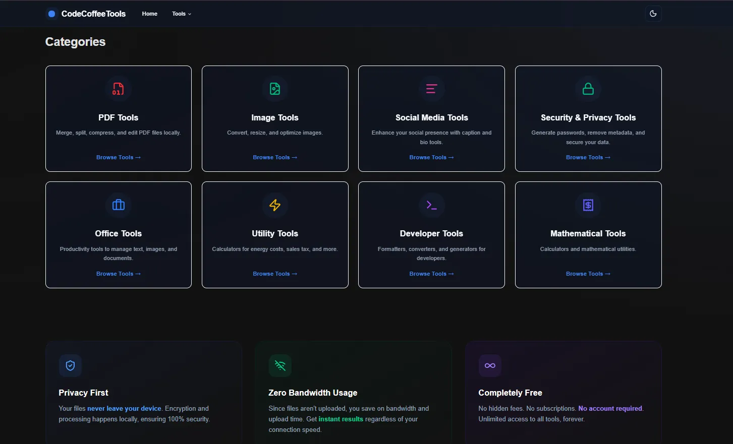 CodeCoffeeTools - Free & Fast Online Tools preview 2