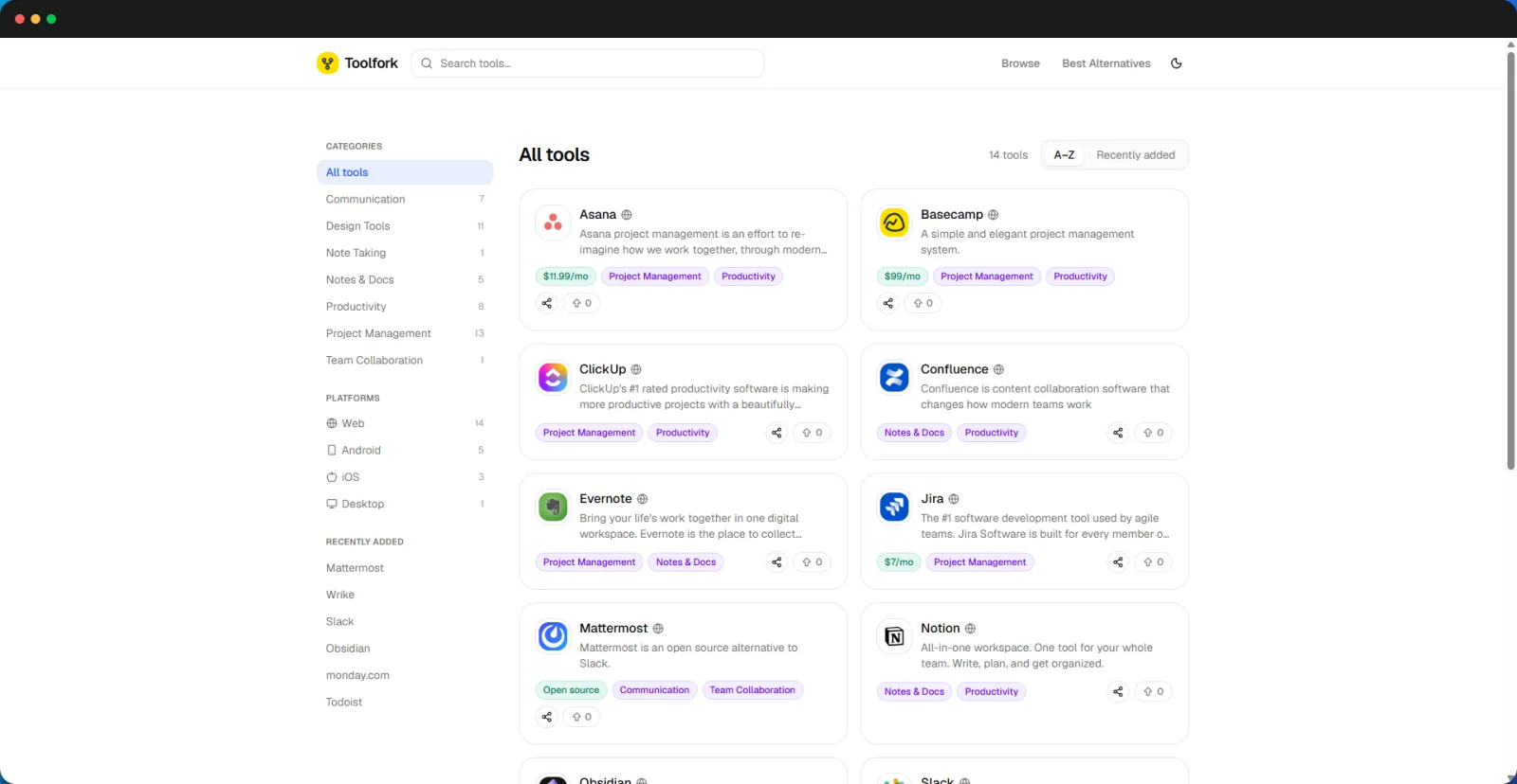 Toolfork — Find the right SaaS alternative preview 2