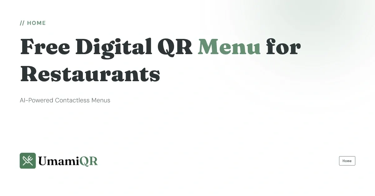 Free Digital QR Menu for Restaurants — AI-Powered | UmamiQR preview 1