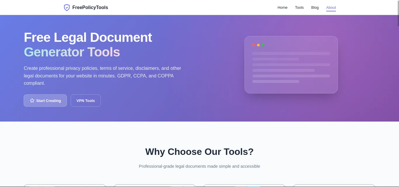 Free Policy Generator Tools – Privacy Policies, Terms & More preview 2