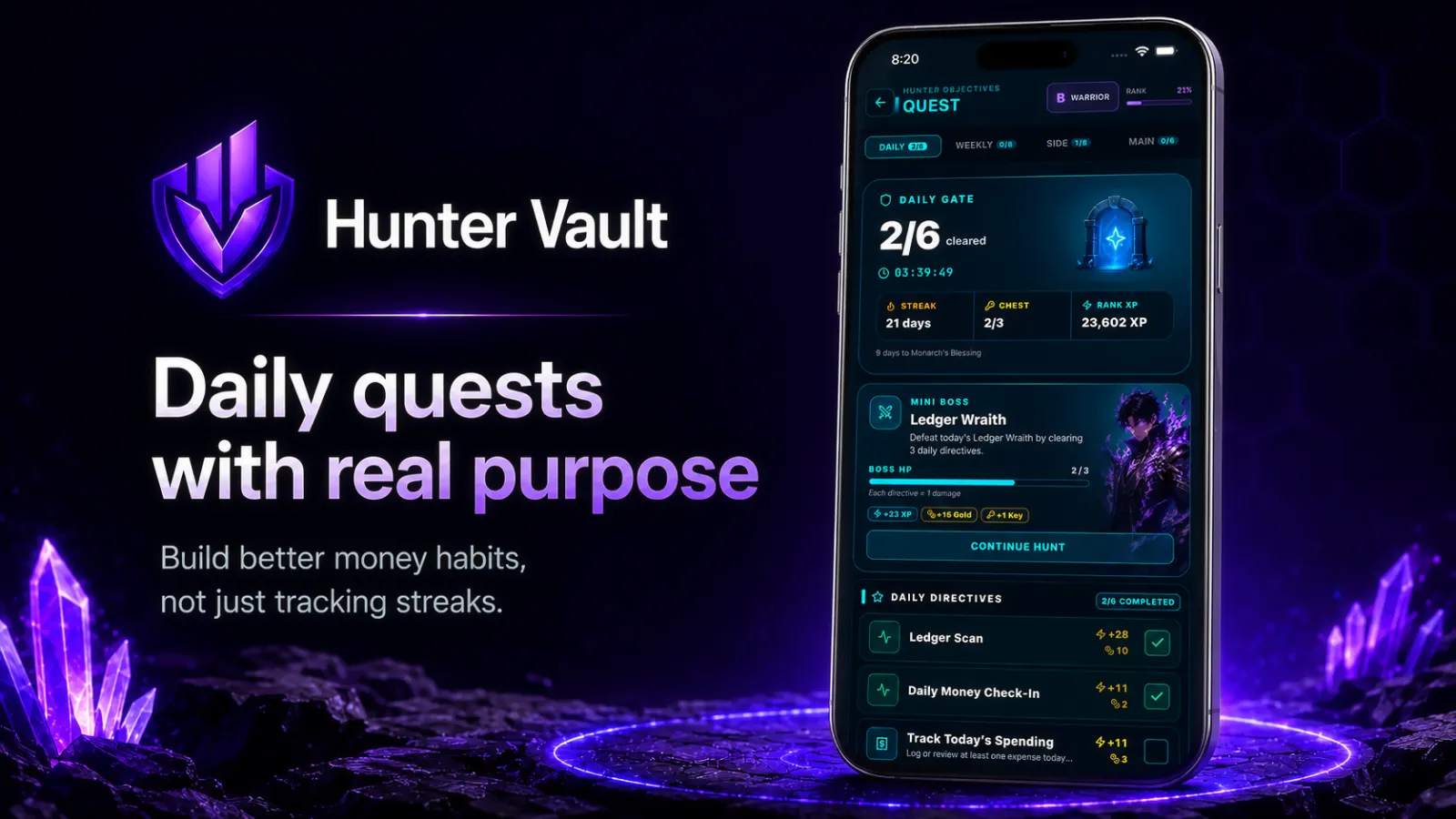 Hunter Vault: Level Up Finance preview 3