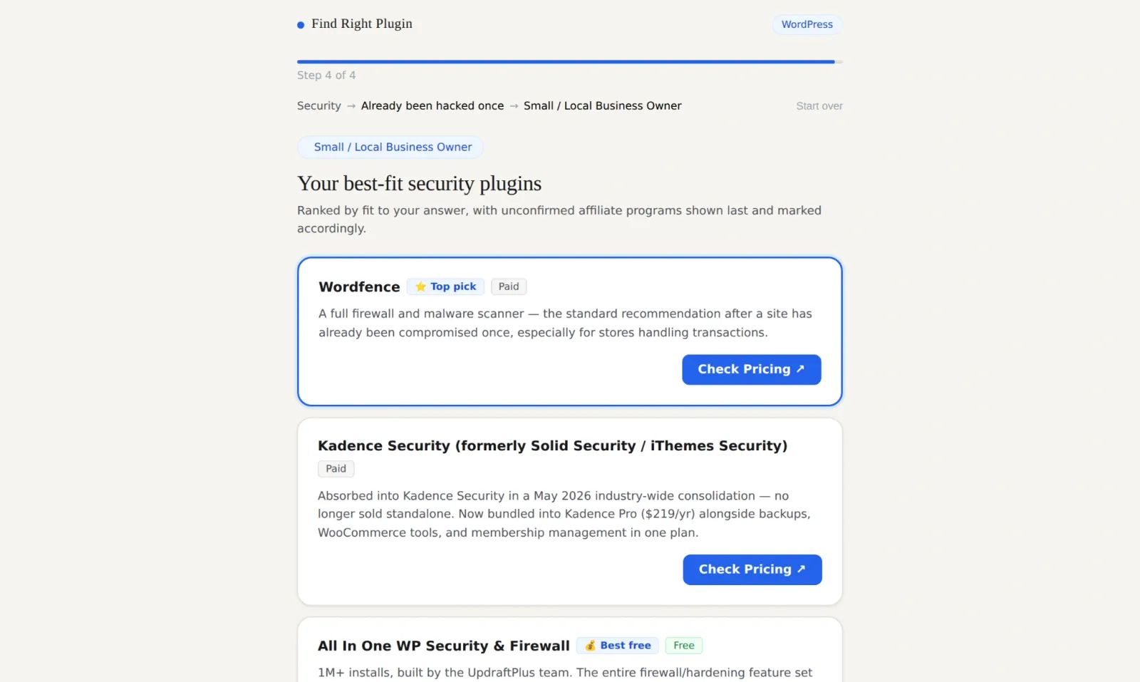 Find Right Plugin preview 3