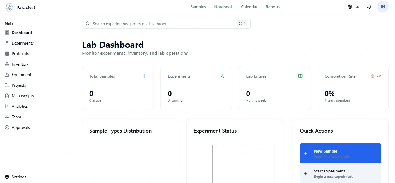 Paraclyst | Research Lab Management Platform preview 2