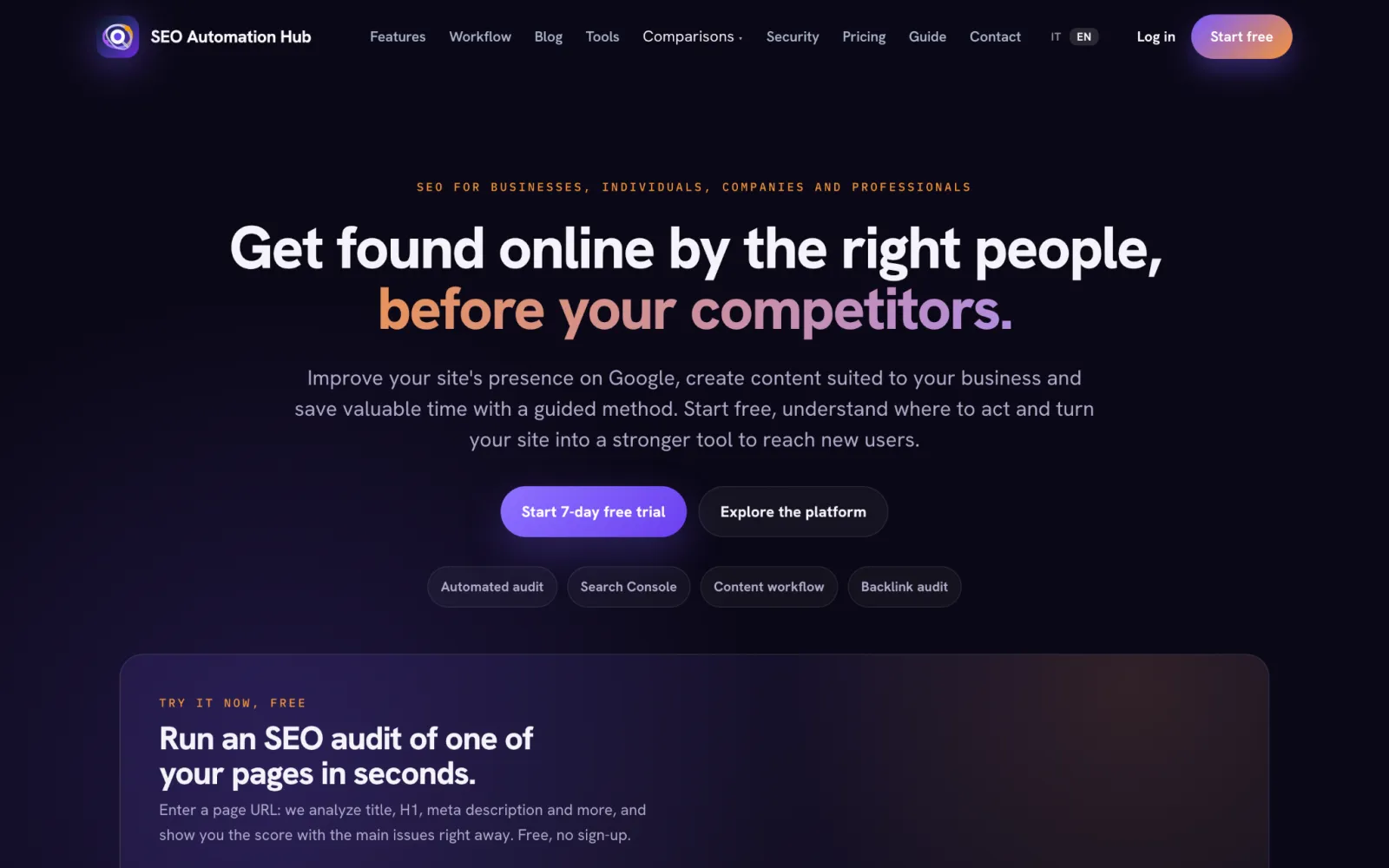 SEO Automation Hub | SEO software for agencies and preview 1